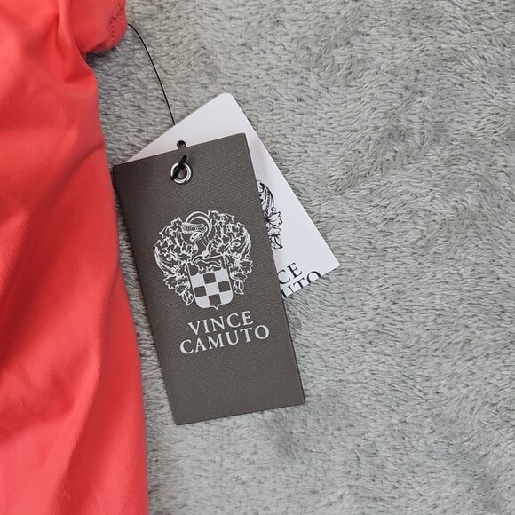 Vince Camuto One-Shoulder Tankini Top Womens Size S Pop Coral Removeable Pads - Picture 3 of 6